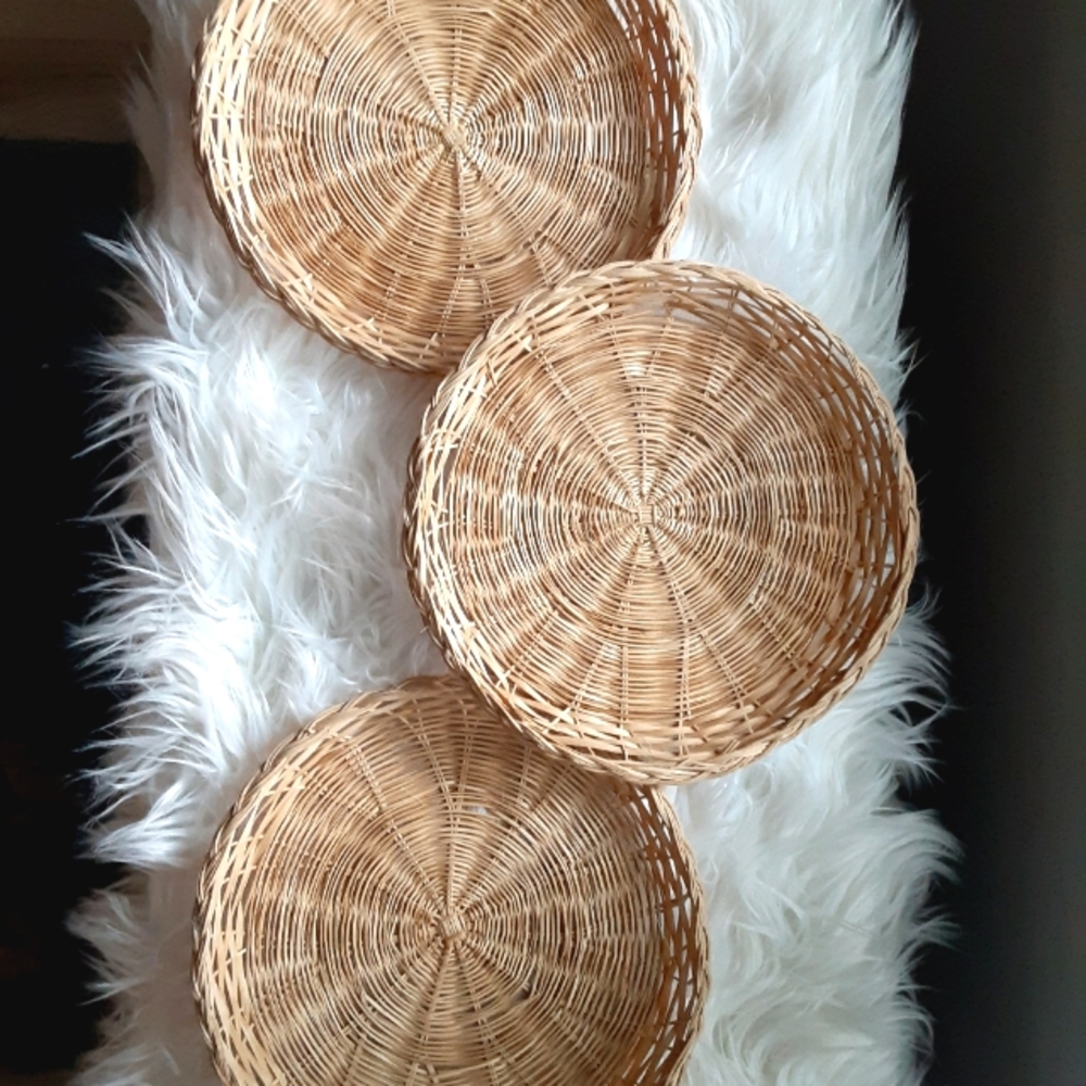 Boho Woven Basket Wall Decor